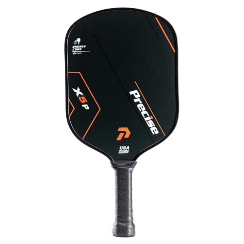 Precise Carbon Fibre Pickleball Paddle – USAPA Approved – Honeycomb Core – Smooth or Textured Surface Options – Comfort Grip – Indoor & Outdoor Racket - color: Orange, size: Smooth (Power & Speed)
