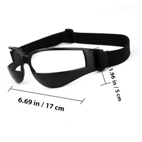 Basketball Anti-Low Head Training Glasses Sports Eyewear for Ball Handling Comfortable Soft Design for Youth Adults Black