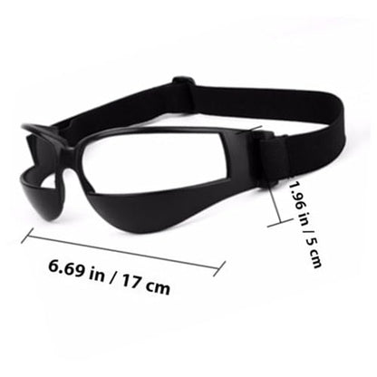 Basketball Anti-Low Head Training Glasses Sports Eyewear for Ball Handling Comfortable Soft Design for Youth Adults Black