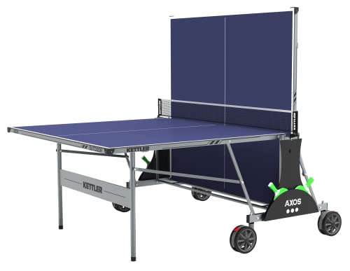 KETTLER Sport Axos Outdoor Table Tennis Table Bundle with Rackets and Balls