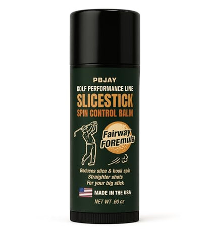 PBJay Slicestick Golf Club Balm Anti Slice and Anti Hook Formula Reduces Side Spin for Straighter Drives and Better Accuracy Clean Easy Application for Drivers Woods and Hybrids