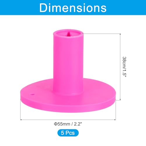PATIKIL Rubber Golf Tees, Golf Rubber Tee Indoor Outdoor Practice Ball Holder for Driving Range Turf Mats - color: Pink