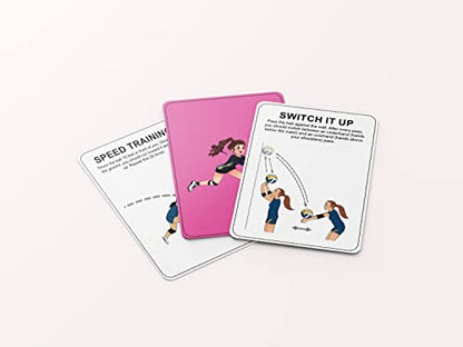 Puredrop Volleyball Training Equipment Aid Cards: Great Training Drills for Solo Practice for Volleyball Players. Coach Exercises that Can be Done at Home Set Pass Serve Spike Block Trainer