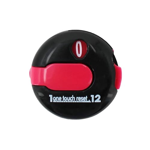 Golf Stroke Counter 7 Pcs Golf Score Counter Easy Reset Up to 12 Strokes Stroke Putt Training Accessories Aids Drop Ship - color: Black Red