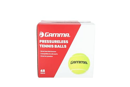 GAMMA Sports Pressureless Tennis Balls Box - Ideal for Practice, Teaching, and Training with High-Visbility Felt - Indoor and Outdoor Court Play - 48 and 75 Pack Sizes - style: Box of 48