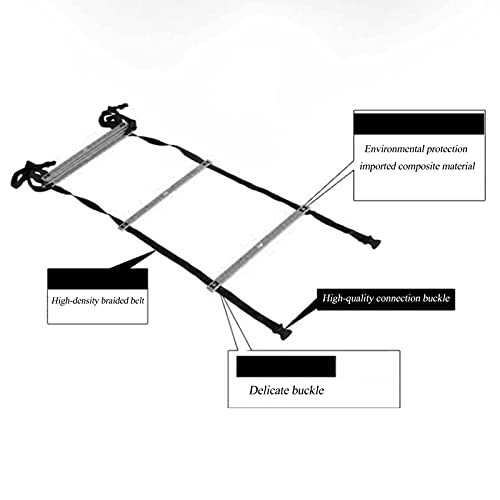 Agility Ladder Fixed Agility Ladder Speed Ladder, Fitness Jumping Ladder Footwork Sport Equipment, for Soccer Training and Rugby Tennis Baseball Drills(Size:4M) - size: 4M