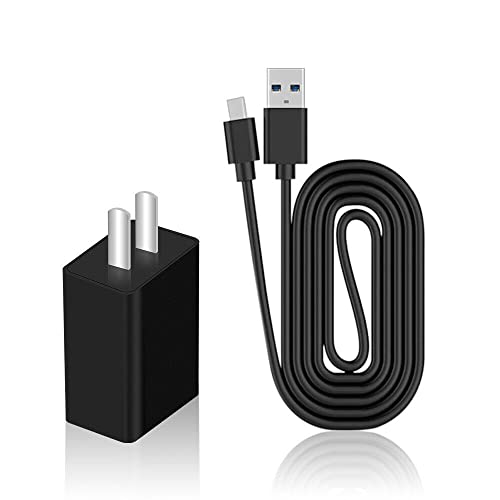 5V AC/DC Adapter + Micro USB Charging Cable Replacement for ‎Pumteck AP1-P Electric Ball Pump Smart Air Pump Volleyball Basketball Inflator Football Soccer Ball Air Pump (Not fit Other Model), Black