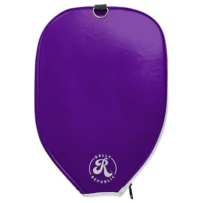 Officially Licensed Collegiate Pickleball Paddle Cover - Lightweight PU Leather Material - Durable Foam Interior Protection with Zippered Closure - Fits Most Paddles on the Market - color: NYU Violets