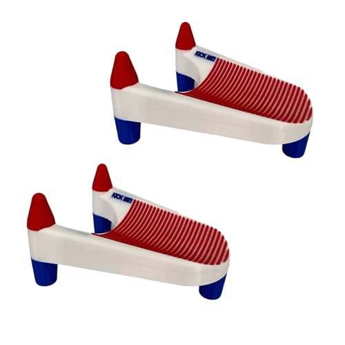 【2pcs】 Football Kicking Tees Set Compatible with All Football Sizes, Kickoff Stand Field Goal Holder Portable Kickoff Stand for Field Goal Practice Training, (Blue、red and White)