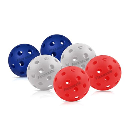 Pickleball Balls Outdoor 40 Holes - Durable High Bounce USAPA Approved - True Flight Tournament Pickleballs - 4/6/12 Pack - Accessories for Training & Competitive Play