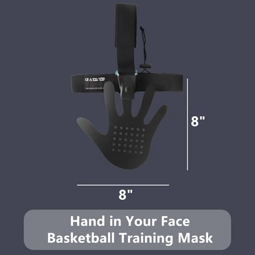 Basketball Training Aids Mask Hand in Your Face, Basketball Defender Blocking Workout Equipment Shooting Tool with Adjustable Straps to Fit Different Head Sizes