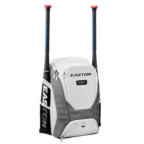Easton Dugout Backpack Equipment Bag | Baseball & Softball | Multiple Colors - color: White