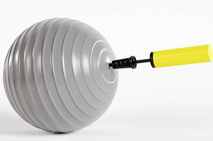 AppleRound Dual Action Hand Air Pump for: Gym Ball, Exercise Ball, Hippity Hop Bouncer, Hopper Balls, Inflatable Bouncing Horse (Pack of 1)