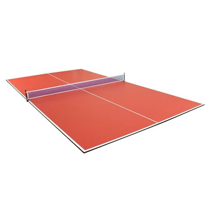 Hathaway 9 ft Quick Set Table Tennis Conversion Top – Regulation Sized, Foldable, Durable Engineered Surface, Protection Pads – Indoor Ping Pong Table Topper for Pool Table w/Net & Posts