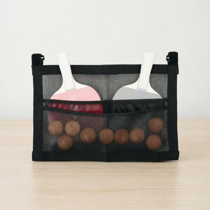 Table Tennis Paddle Holder Ventilated Hanging Mesh Storage Bag Tear-Resistant Racket Organizer for Game Room