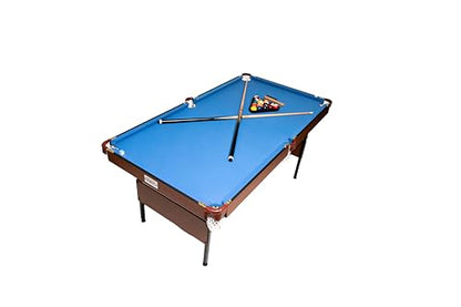 RACK Crux 55-inch Folding Billiard/Pool Table – Portable, Space-Saving Foldable Design - style: Blue Original