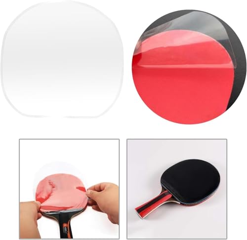 4 Pcs Transparent Table Tennis Rackets Adhesive Protective Film Adhesive Protective Film for Table Tennis Rubber Protector Table Tennis Rackets Maintenance Cover, Accessories