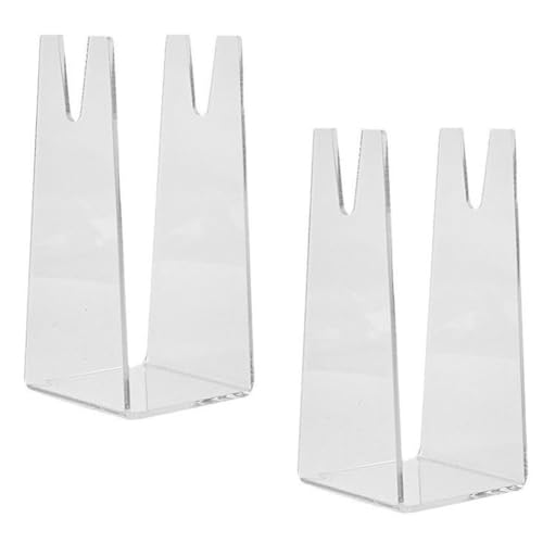luzen 2Pcs Acrylic Ping Pong Paddle Holder Display Stand Table Tennis Paddle Holder Shelf Rack Storage Organizer for Professional Training and Home Use, Clear
