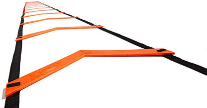 JAWKU Speed and Agility Ladder, Extra Long 21-Foot with 15-Rungs to Improve Balance, Acceleration, Lateral Speed, Change of Direction, and Body Control