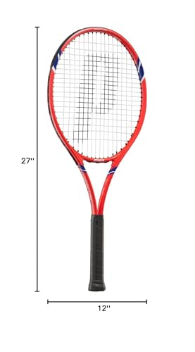 Prince 7TJ134 Synergy LITE 275 Hard Tennis Racket, Lightweight Aluminum, Grip Size 2, [Stretched]