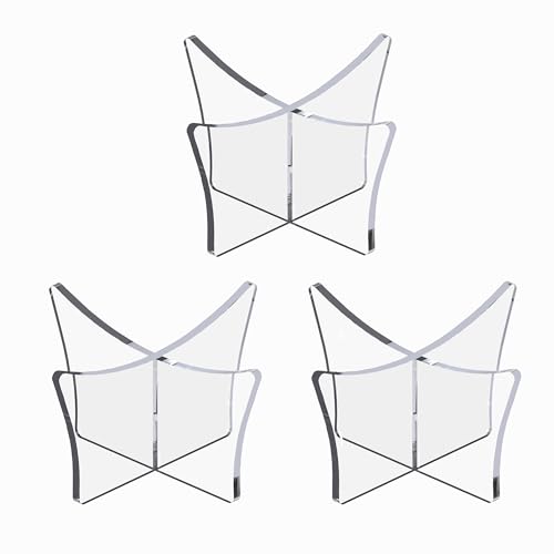 Large Ball Stand 3-Pack, Acrylic Display Stand for Football Basketball Soccer Volleyball Rugby, Ball Display Holder for Storage and Displaying - size: Large Ball Stand (4.7x2.6 inch)