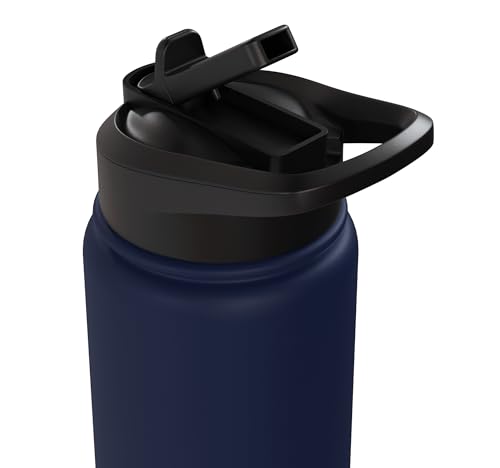 Stainless Steel Insulated Water Bottle - color: Navy Blue