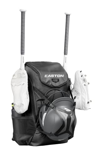 Easton | Ghost NX Backpack Equipment Bag | Adult | Fastpitch Softball | Team Logo Panel | Multiple Colors - color: Black