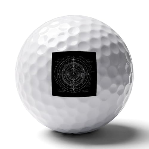 Magic Circle Practice Golf Balls Realistic Feel Long Lasting Limited Flight for Indoor Outdoor Training