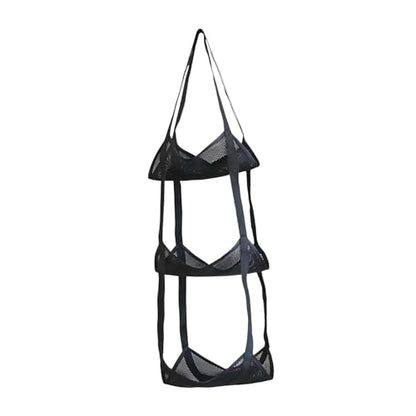 Sports Ball Storage Net Organizer,Vertical for Garage Wall Mounted Storage Bag Mesh Bag for Football Soccer - size: 3 layer