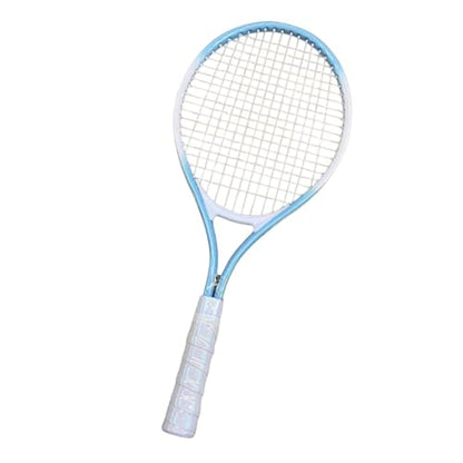 Tennis Racket, Tennis Equipment, Shockproof, Comfortable, Nylon Strings, Tennis Racket for Outdoor Leisure Game, Blue White