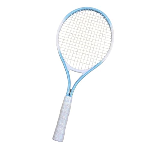 Tennis Racket, Tennis Equipment, Shockproof, Comfortable, Nylon Strings, Tennis Racket for Outdoor Leisure Game, Blue White