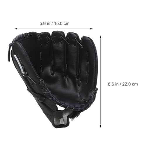POPETPOP PU Thickened Baseball Glove for Infielder Training Mitt Shock-Absorbing Breathable Anti-Slip Flexible Sports Glove for Youth Beginners