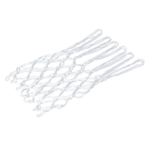 Mini Basketball Net Replacement 5Pcs Glowing Basketball Hoop Rims Net 12 Rings Standard Size Glowing Basketball Net Sun Powered Sports - color: 1276-S-W