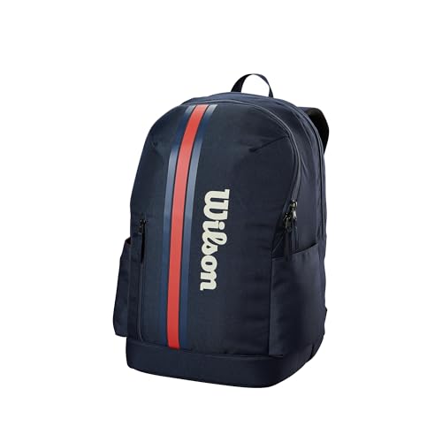 WILSON 2025 Team Tennis Racket Bags - color: Navy/Red, size: Holds up to 2 Rackets