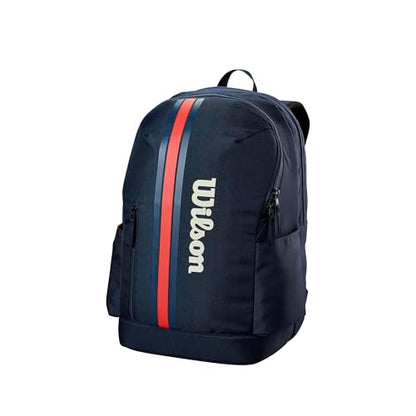 WILSON 2025 Team Tennis Racket Bags - color: Navy/Red, size: Holds up to 2 Rackets