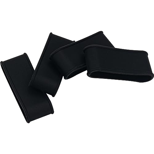 4PCS Pickleball Racquet Grip Bands, Black, Tennis Racquet Secures Overgrip