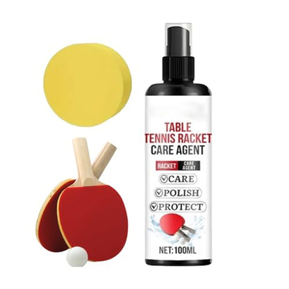 Table Tennis Paddle Cleaner Spray, Paddle Cleaning Protective Agent with Sponge, Table Tennis Racket Protectant Agent, for Home Gym Sports Practice Training Exercise Workout Indoor