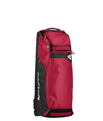 Easton | Dugout | Baseball & Fastpitch Softball | Wheeled Bag | Multiple Colors - color: Red