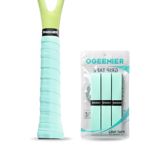 Tennis Racket Grip Tape, 3, 6, 12 Pack Tennis Overgrip Tape, Absorbent and Anti-Slip, Precut Soft Racquet Wrap Grips Tape for Pickleball Paddle/Badminton - color: MintCream, size: 3 Pack