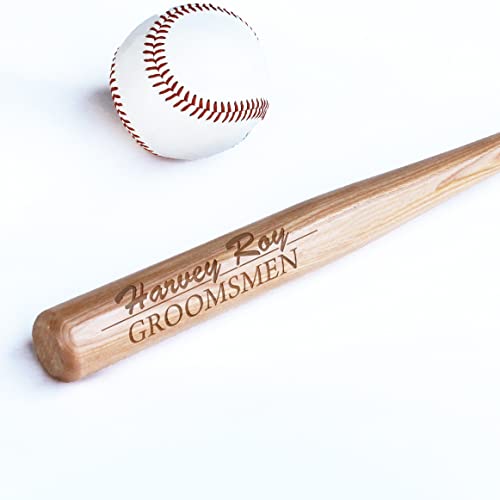 Personalized Mini Bat 18″, Custom Mini Baseball Bat, Personalized Coach Gift, Team Gift, Tee Ball, Baseball Team Coach Gift, Little League Gift, Softball Team Coach Gift - style: Harvey Roy