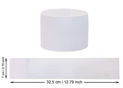 ONLYKXY 3PCS Captain Armbands 7x32.5CM/2.75x12.79inch Adjustable Leader Armband Team Sport Armband for Soccer Basketball Volleyball School Team Competition Coach Players Wrist Arm Bands - color: White