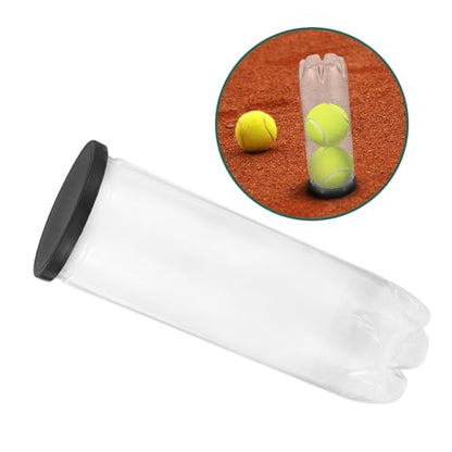 4Pcs Clear PVC Tennis Balls Container Portable Organizer for Balls Storage Durable Holder with Unique Design for Table Tennis Tennis Sports Container for Active
