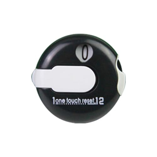 Golf Score Counter with Reset Button & Clip, Easy Attach to Golf Glove, Portable Stroke Tracker for Golf Games - color: Black + White, size: 1 Pack