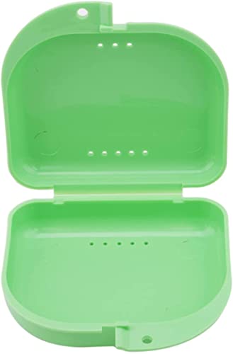 Generic Retainer Case Mouth Guard Case Orthodontic Dental Retainer Box Denture Storage Container,Green Fashion Book