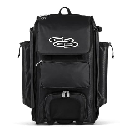 Boombah Catchers Superpack Hybrid Rolling Bat Bag - Multiple Colors - Wheeled & Backpack Version - color: Black