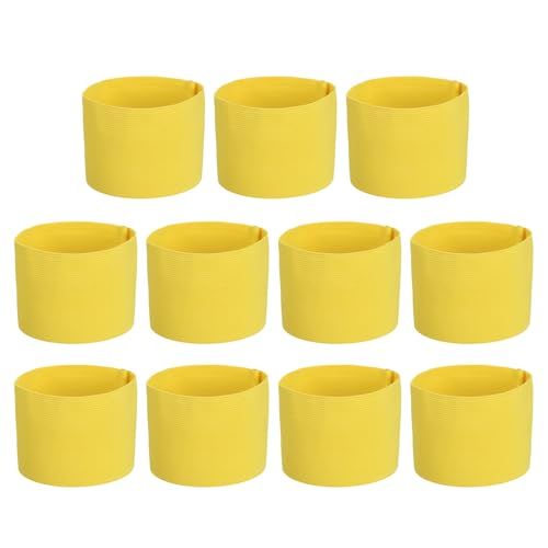 PATIKIL Soccer Captain Armband, Captain Arm Bands for Soccer Elastic Captain Arm Band Sports Captain Armband - color: Light Yellow