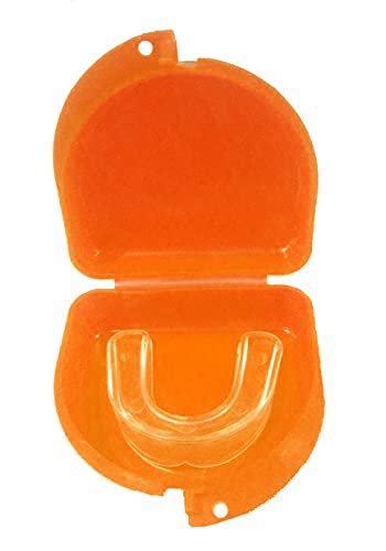 Soccer Mouth Guard case, Mouthguard case, Retainer Case - Soccer Power Ball - color: Orange