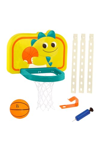 B. toys – Hanging Basketball Net – Adjustable Height – Mini Ball & Air Pump – Sports Toys & Active Play – 3+ Years– Dinosaur Dribbler - style: Basketball With Net
