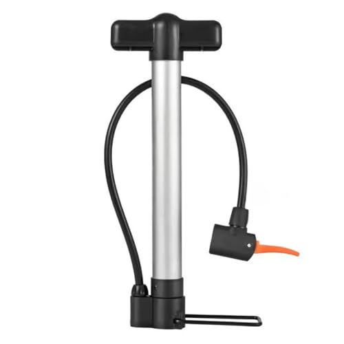 High Pressure Bike Floor Pump with Gauge – Universal Bicycle Tire Inflator, Dual Presta & Schrader Valves, for Road, Mountain & Kids Bikes, Includes Ball Needle & Inflatable Nozzles