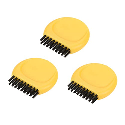 MECCANIXITY Mini Golf Club Brush Pocket Dust Groove Cleaner - color: Yellow